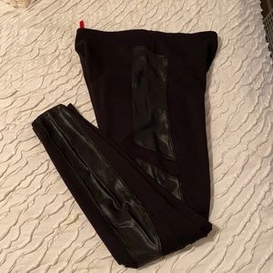 SPANX leather accent leggings